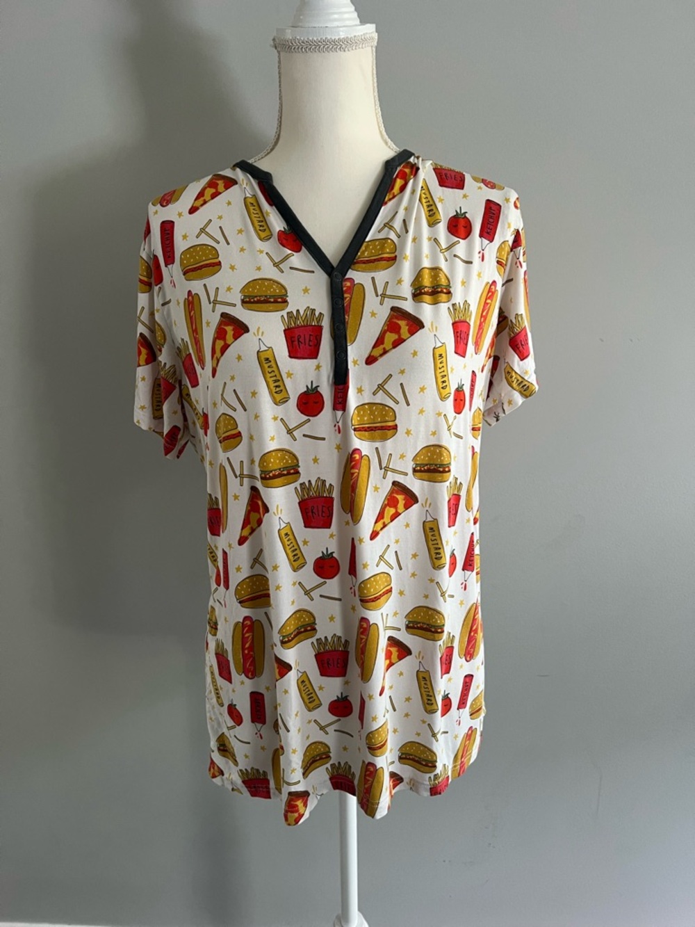 Little Sleepies Fast Foodie Shirt Womens Size Medium